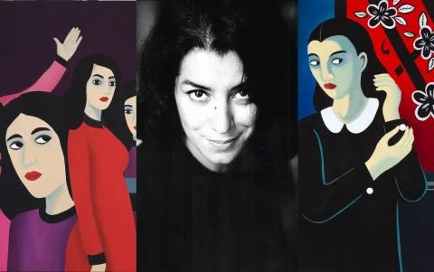 Fuera de las novelas gráficas, Satrapi pintó varios cuadros a base de óleo