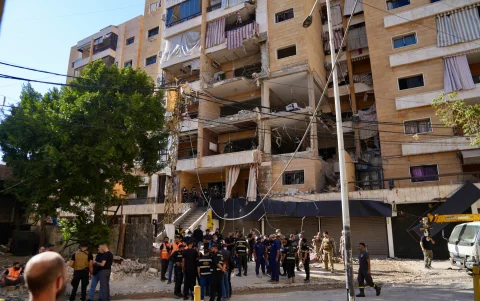 Ataques. Los bombardeos se registraron en los suburbios de Beirut.