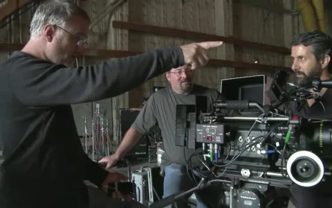 Aaron Sorkin (el ahora director) detrás de escenas en 'La Red Social'