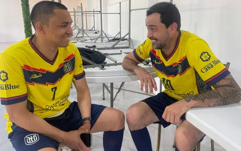 Jefferson Montero e Iván Kaviedes, en diálogo con EXPRESO, en Babahoyo.