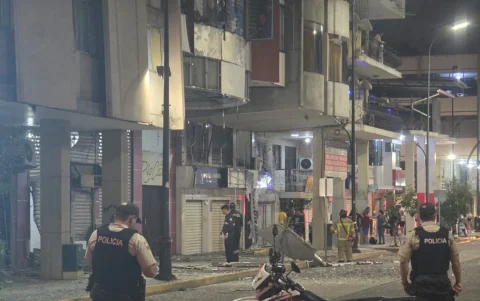 La explosión generó alarma en el centro de la ciudad de Machala, la noche de este viernes 12 de junio.
