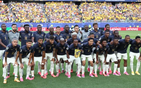 El equipo de Ecuador que enfrentó a Costa de Marfil en el Mundial 2026.
