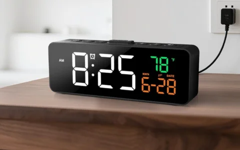 Referencial. Reloj despertador digital, una opción práctica con funciones adicionales.