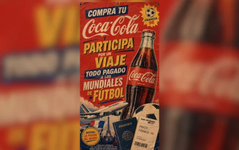 Promoción comercial de Coca-Cola vinculada al Mundial de Francia 98.