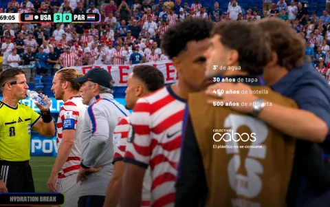 Pausa durante el partido Estados Unidos vs Paraguay, disputado el 12 de junio