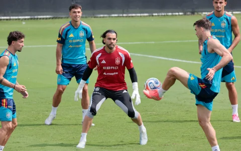 Entrenamiento de España en el Mundial 2026 tras empatar con Cabo Verde.