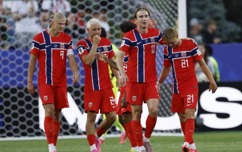 Mundial 2026: Erling Haaland (izq.) marcó un doblete para Noruega ante Irak.