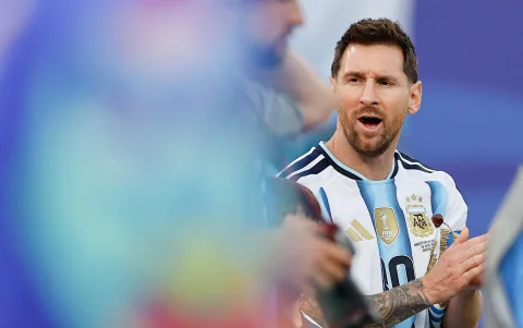 Lionel Messi en el partido contra Argelia en el Mundial 2026.