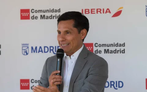 Jefferson Pérez del COE, durante una reunión oficial del organismo.