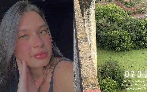 Minutos antes de saltar, la joven publicó una imagen de la zona acompañada de un texto irónico preguntando quién había sido el loco que la dejó saltar
