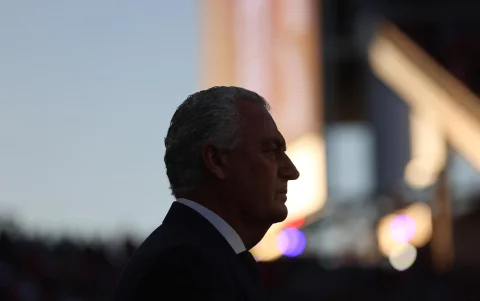Gustavo Alfaro, DT de Paraguay, en la victoria sobre Turquía, en el Mundial 2026.