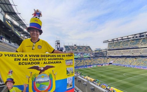 Ecuador Echeverría en el estadio de Filadelfia.