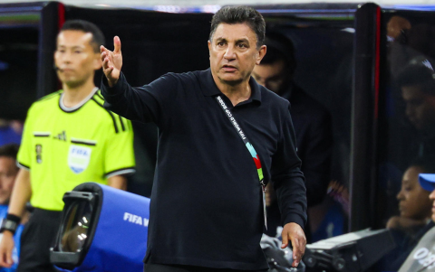 El seleccionador de Irán, Amir Ghalenoei, en el Mundial 2026.