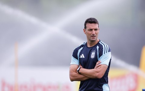 Mundial 2026: Lionel Scaloni, de Argentina, en un entrenamiento de fase de grupos.