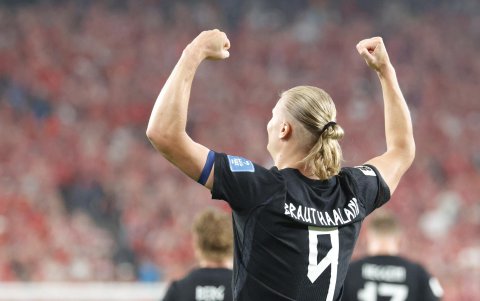 Mundial 2026: Erling Haaland celebra con Noruega ante Senegal.