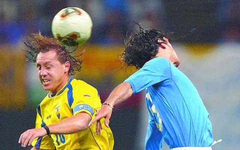 La Selección de Ecuador enfrentó a Italia en su primer Mundial.