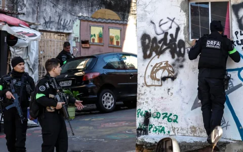 Integrantes de la Policía Civil de Río de Janeiro participan en la