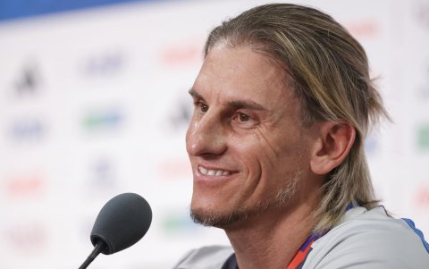 Mundial 2026: Sebastián Beccacece, en la rueda de prensa antes del partido de Ecuador con Alemania.
