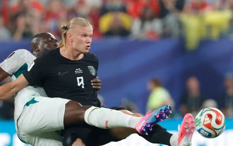 Erling Haaland, delantero de la selección de Noruega.