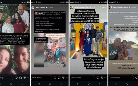 En redes sociales se multiplican los pedidos de ayuda para encontrar a familias desaparecidas tras los terremotos en Venezuela.