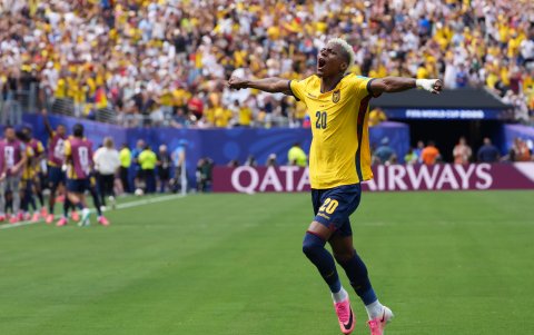 Nilson Angulo fue el encargado de poner el primer gol de Ecuador ante Alemania.