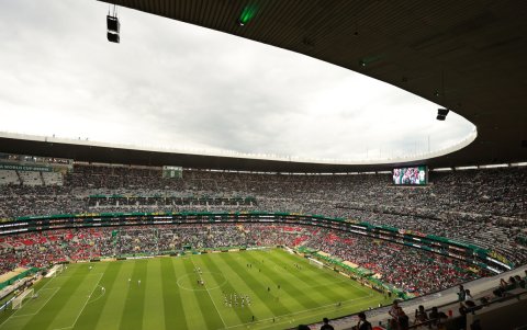 Fotografía que muestra el estadio Azteca previo a un partido del grupo A del Mundial de la FIFA 2026