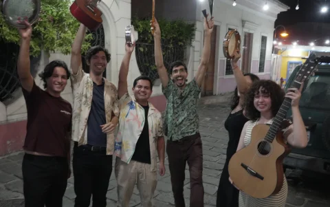 Algunos de los músicos que participaron en la velada de este 30 de junio, en La Cueva Jazz Bar.