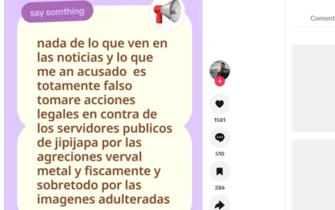 El hombre publicó un mensaje en su cuenta de tik tok