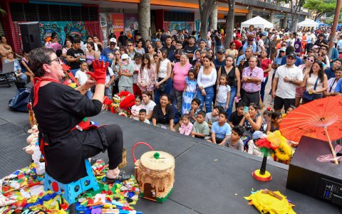 Hubo shows para los niños desde horas de la mañana.