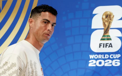 Cristiano Ronaldo, en la rueda de prensa previa del España - Portugal, en el Mundial 2026.