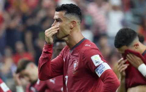 Cristiano Ronaldo lloró al final del partido de Portugal ante España, tras quedar eliminado del Mundial 2026.