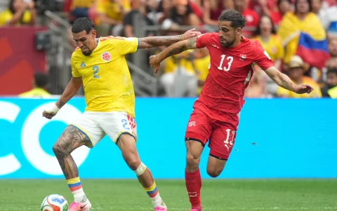 En el primer tiempo entre Colombia y Suiza no se hicieron daño, por los octavos de final del Mundial 2026.