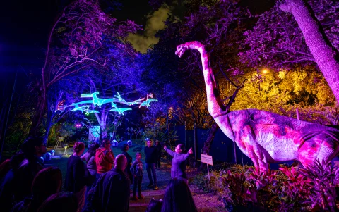 Los animatronics y modelos son de tamaño real.