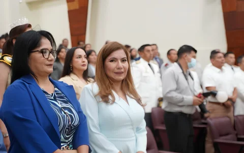 Jenny Machuca, vicealcaldesa de Machala, durante un acto institucional previo a la posibilidad de asumir la Alcaldía.