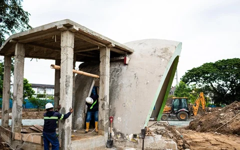 La reconstrucción del Parque Clemente Yerovi registra un avance del 33 % y su apertura está prevista para finales de agosto.