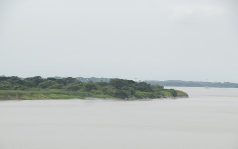 Islote el Palmar, visible desde el Malecón.