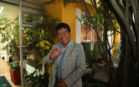 Jorge Yunda, precandidato por Avanza, durante la presentación de su propuesta electoral, donde destacó seguridad, empleo e inversión como prioridades para Quito.