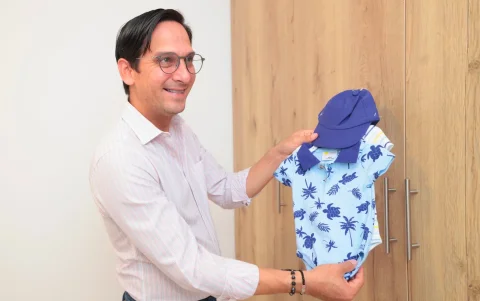 Jorge dice que ya tiene casi todo listo para la llegada del niño.