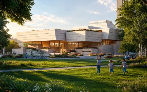 Una de las tres propuesta de diseño para el Museo Nacional del Ecuador sobre las cuales puede votar la ciudadanía.
