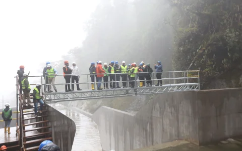 En la estructura de captación Blanco Chico se ejecutan trabajos para recuperar más caudal.