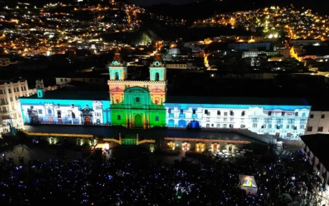Cinco monumentos históricos serán protagonistas del Festival de Mapping Quito 2026.