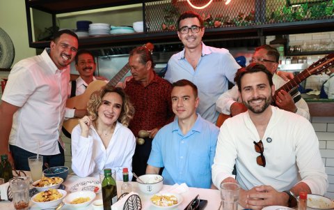 Noboa compartió en sus redes sociales que tuvo un almuerzo con los precandidatos en Guayas: Cevallos, Olsen y Guschmer y Viteri.