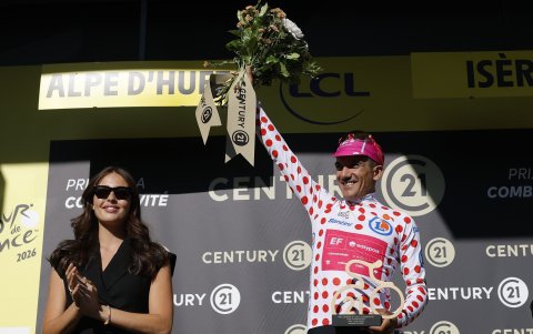 Richard Carapaz gano dos etapas en el Tour de Francia 2026.