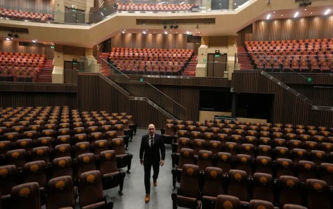 Vista general del auditorio de la Arena USC, lugar para la investidura del presidente electo, Abelardo de la Espriella.