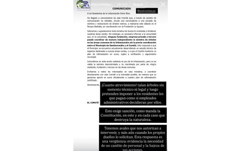 Respuesta de la fundación La Iguana al comunicado de la ciudadela Entre Ríos.