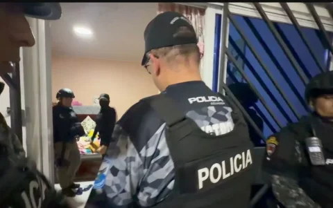 John Reimberg en un operativo que desarticuló una red criminal.