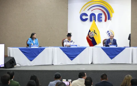 El Pleno del CNE negó la entrega de formularios a los dos pedidos de revocatoria de mandato contra el presidente de la República, Daniel Noboa.