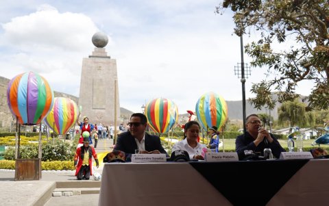 Durante el evento de lanzamiento del Festival del Globo, este 5 de agosto de 2026, estuvo presenta la prefecta de Pichincha, Paola Pabón.