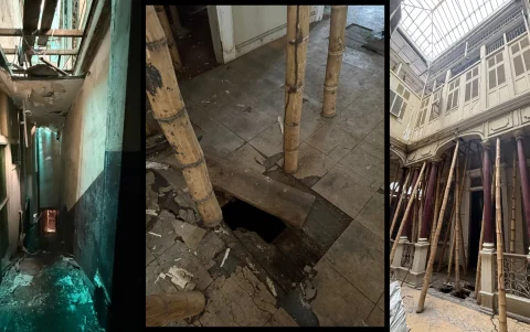 Así luce el deterioro al interior de la Casa Tola, que será renovada hasta 2027.