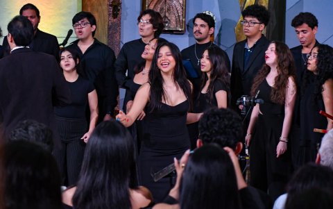 Las técnicas de percusión corporal, aprendidas durante la semana, enriquecieron la propuesta de los grupos.